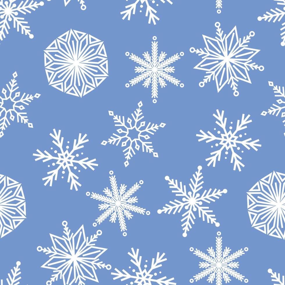 Winter Seamless Wonderland Pattern Adorned With Delicate Snowflakes. Elegant And Enchanting, It Captures The Magic vector