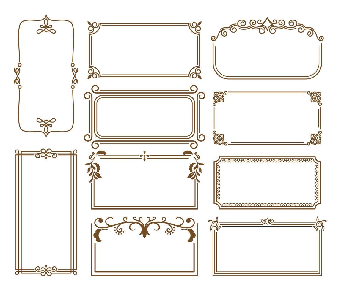 Elegant And Timeless Classical Frames Collection Boasts Intricate Designs, Adding A Touch Of Sophistication To Memories vector