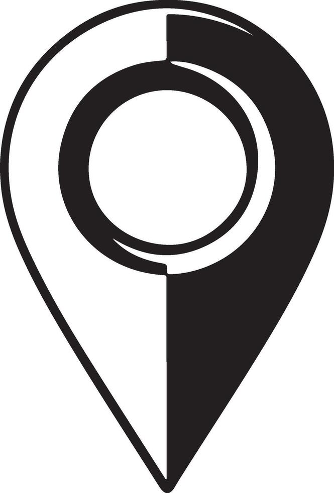 Navigation pointer symbol for travel map destination point mark place gps location vector