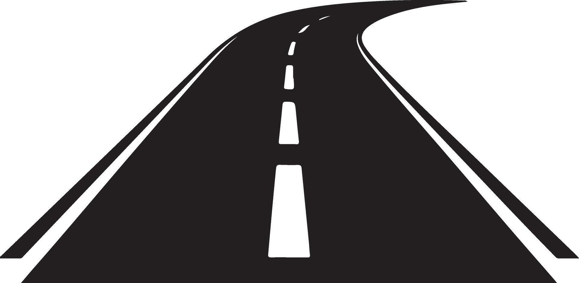 un vacío la carretera con un blanco línea en eso vector