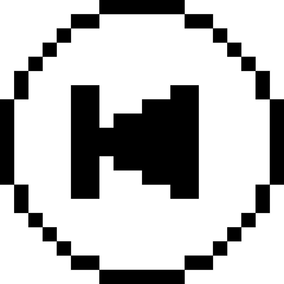 pixelado siguiente botón icono - digital interfaz elemento para multimedia controlar vector