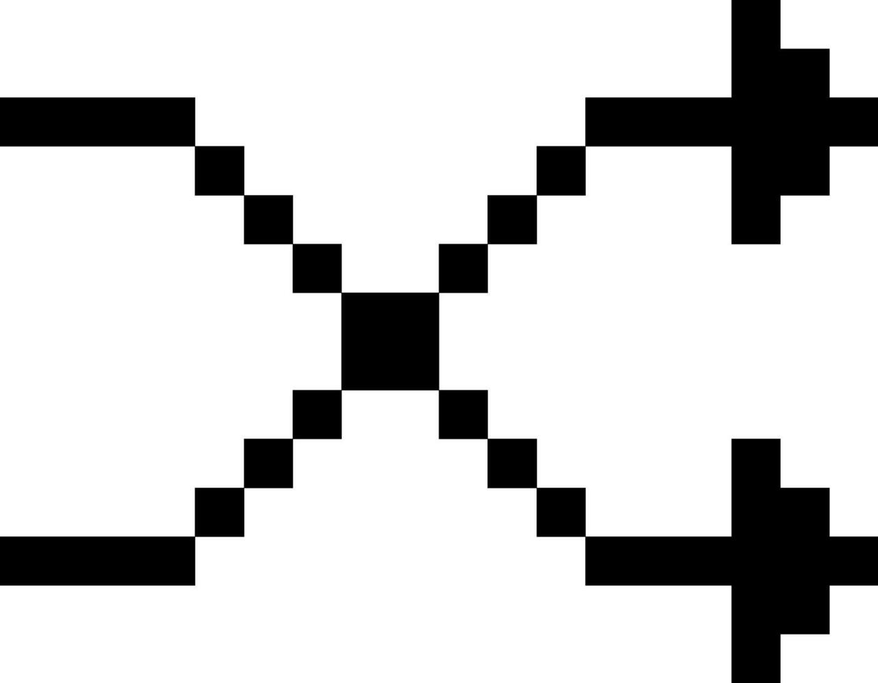 Dynamic monochrome pixel grid pattern showcasing an abstract symmetrical arrangement of interconnected squares, reflecting digital aesthetics, expansion, and conceptual flow in a modern graphic design vector