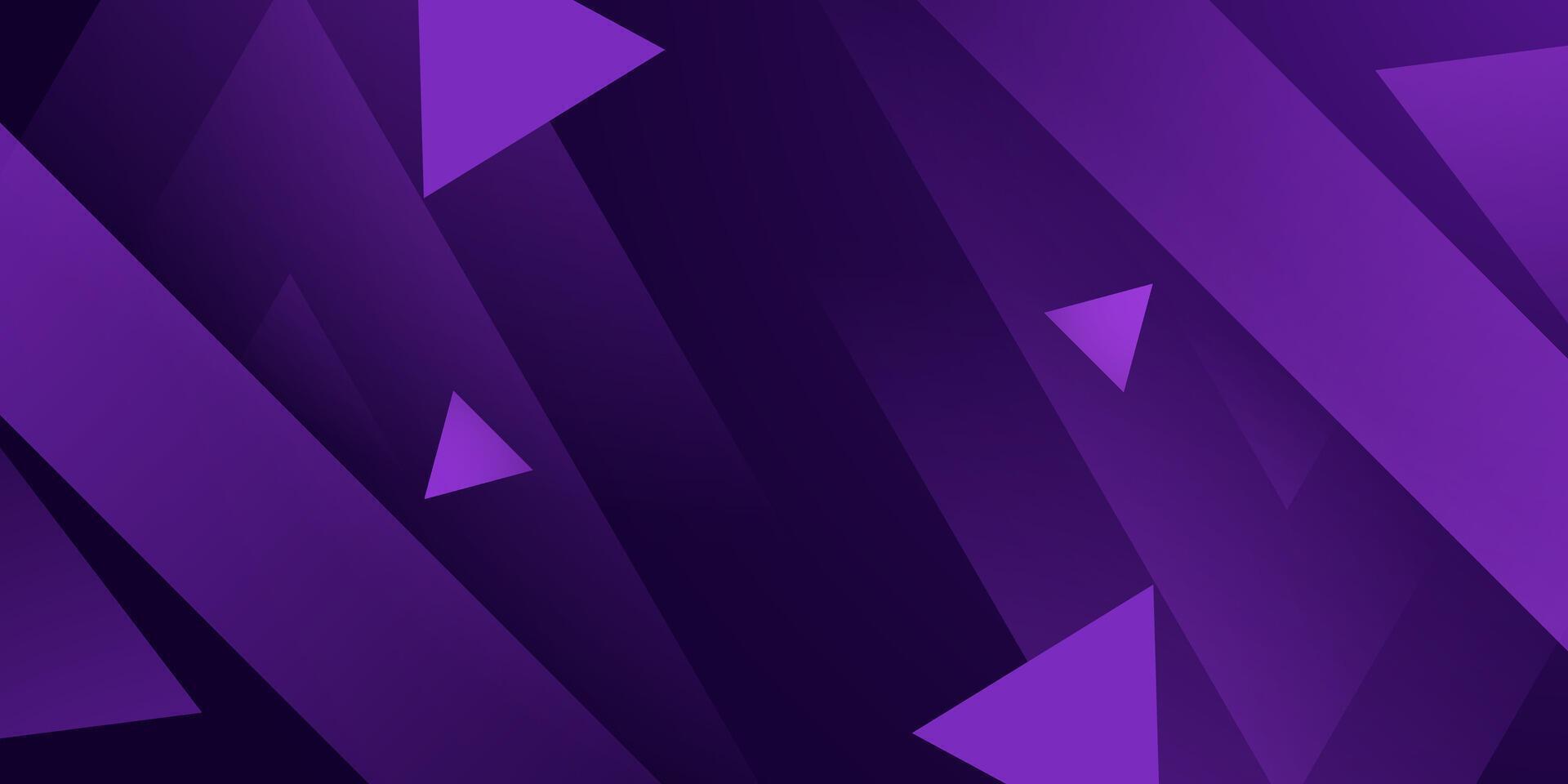Abstract dark purple triangle background. Simple shapes pattern geometric design. Trendy overlap banner design. vector