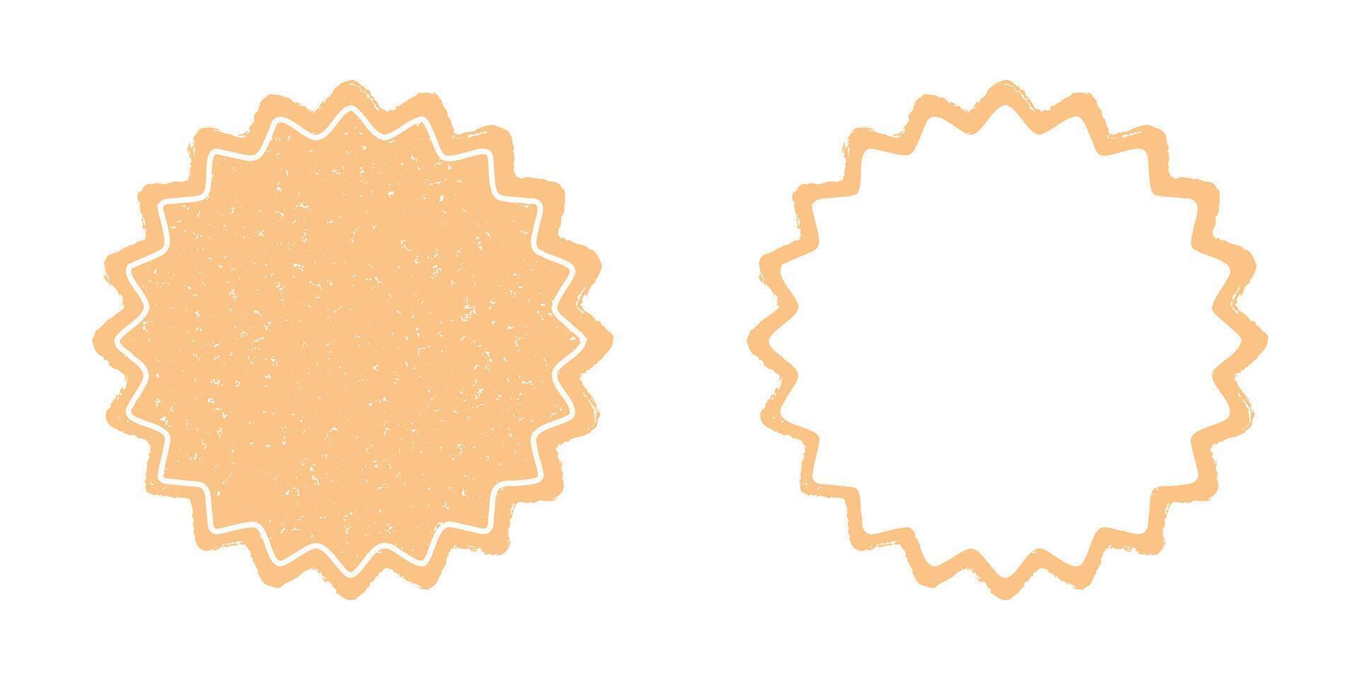 Empty price tag or label with texture vector