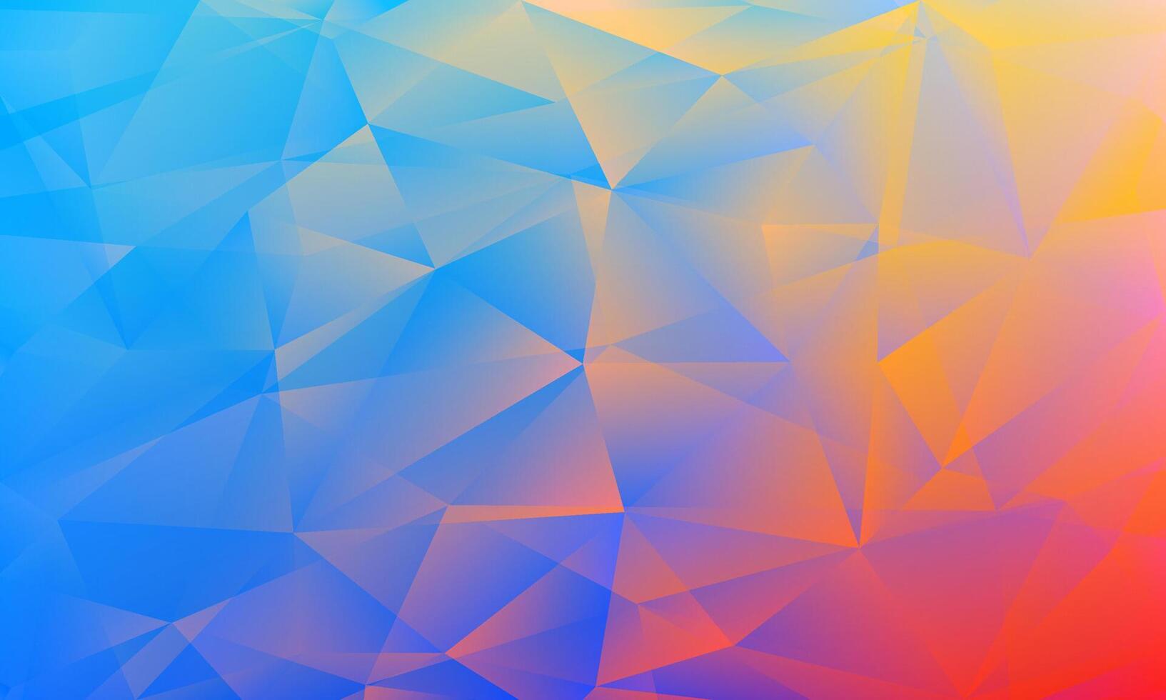 vibrant low poly shapes blending smooth gradient colors creating modern geometric abstract background vector