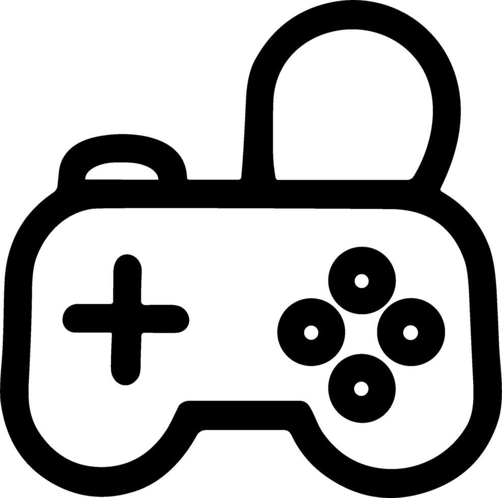 game controller outline symbol on a white background. vector