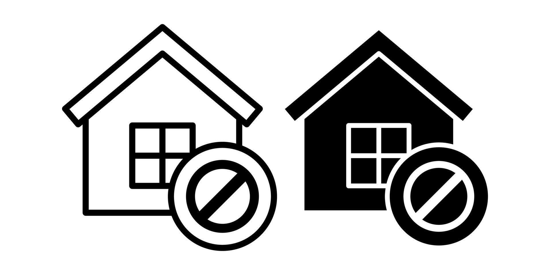 Home Block Black Icon Bundle for Restricted Property and Access Control Use vector