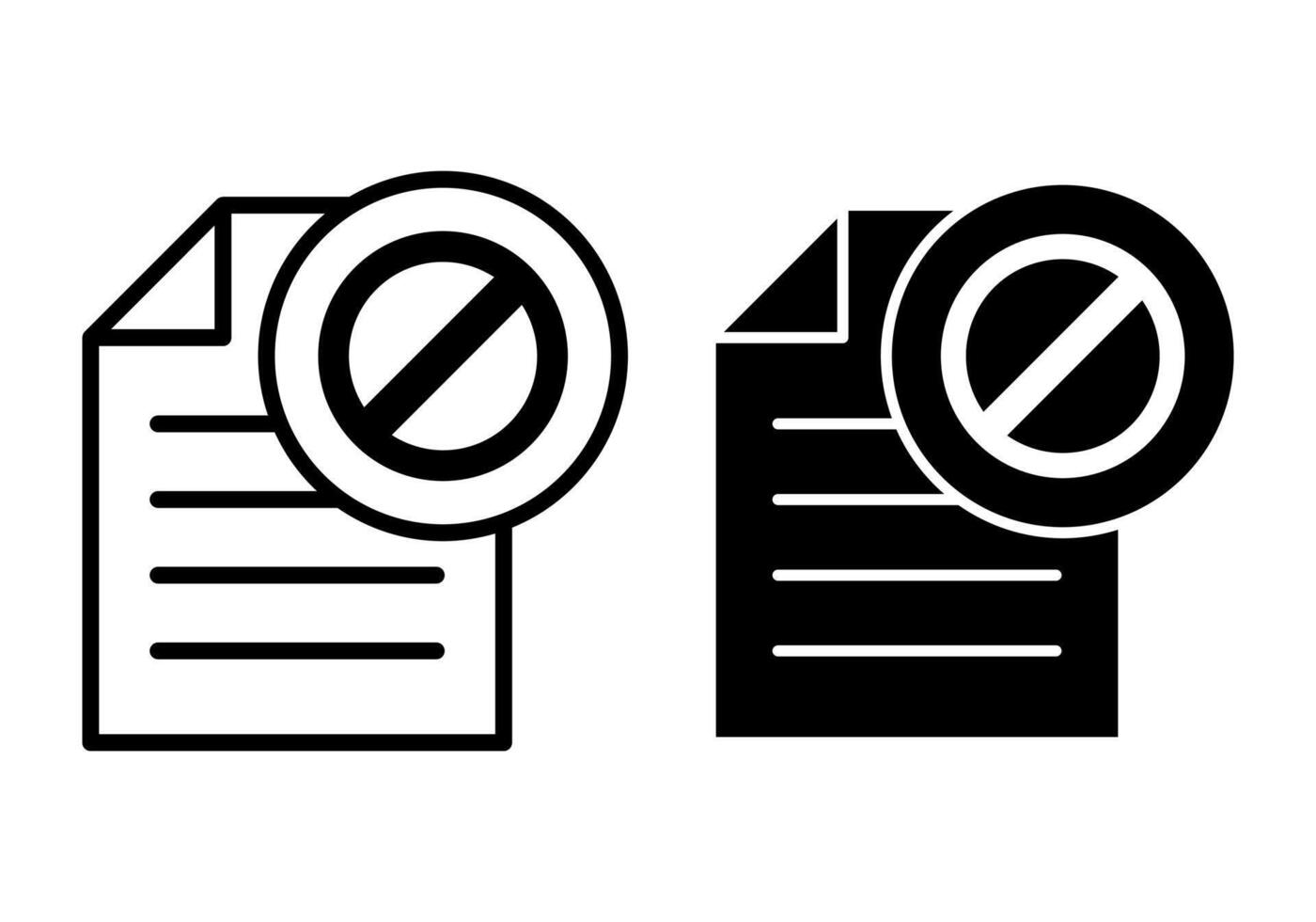 File Block Black Icon Bundle for Restricted Documents and Digital Access Control Designs vector