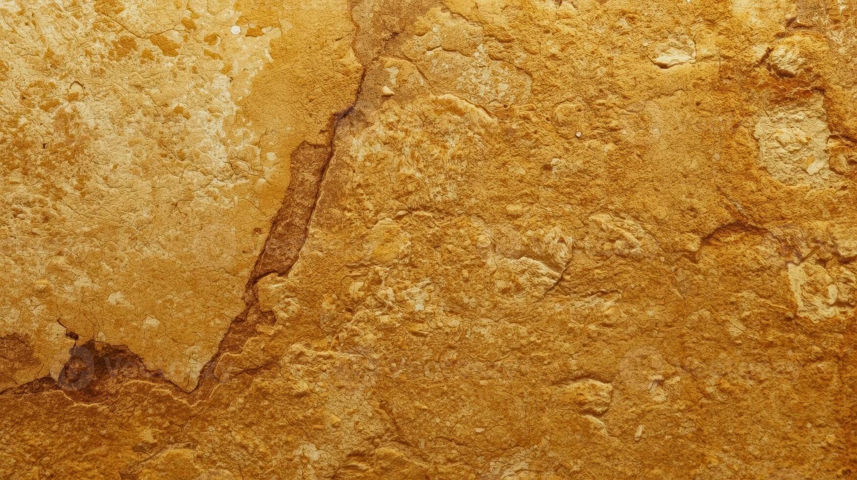 The rough texture of an old wall displays weathered stone with orange and brown patterns, forming a unique and eye catching background element. photo