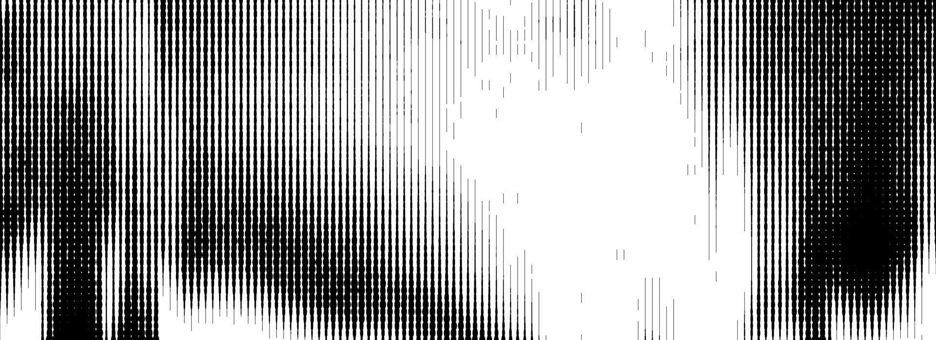 Black distressed line pattern texture. Horizontal striped glitch background. Damaged scanned image effect concept wallpaper. Linear halftone photocopy scratches backdrop. Worn paper punk print vector