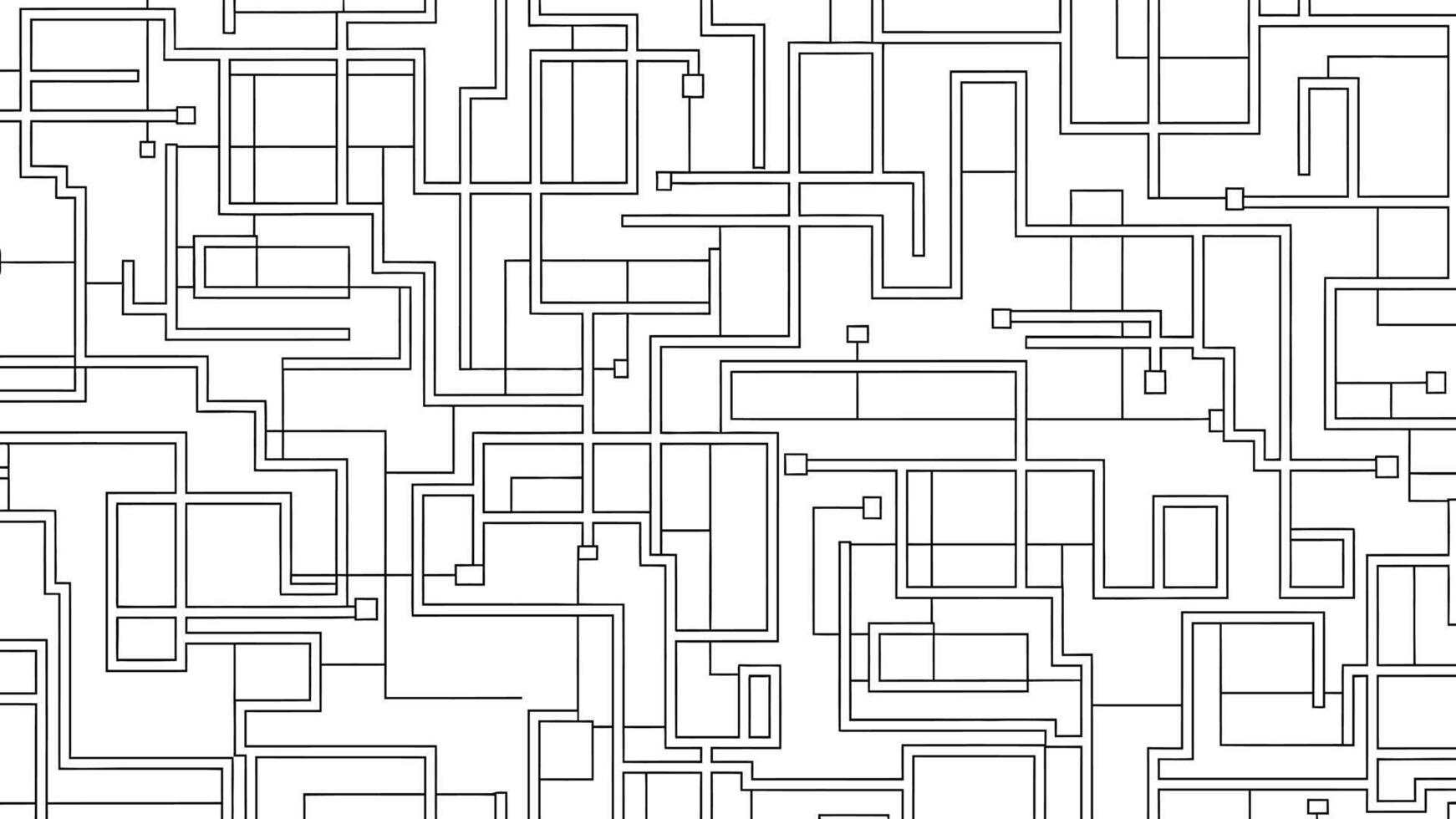 Abstract Maze Design with Interconnected Pathways. vector