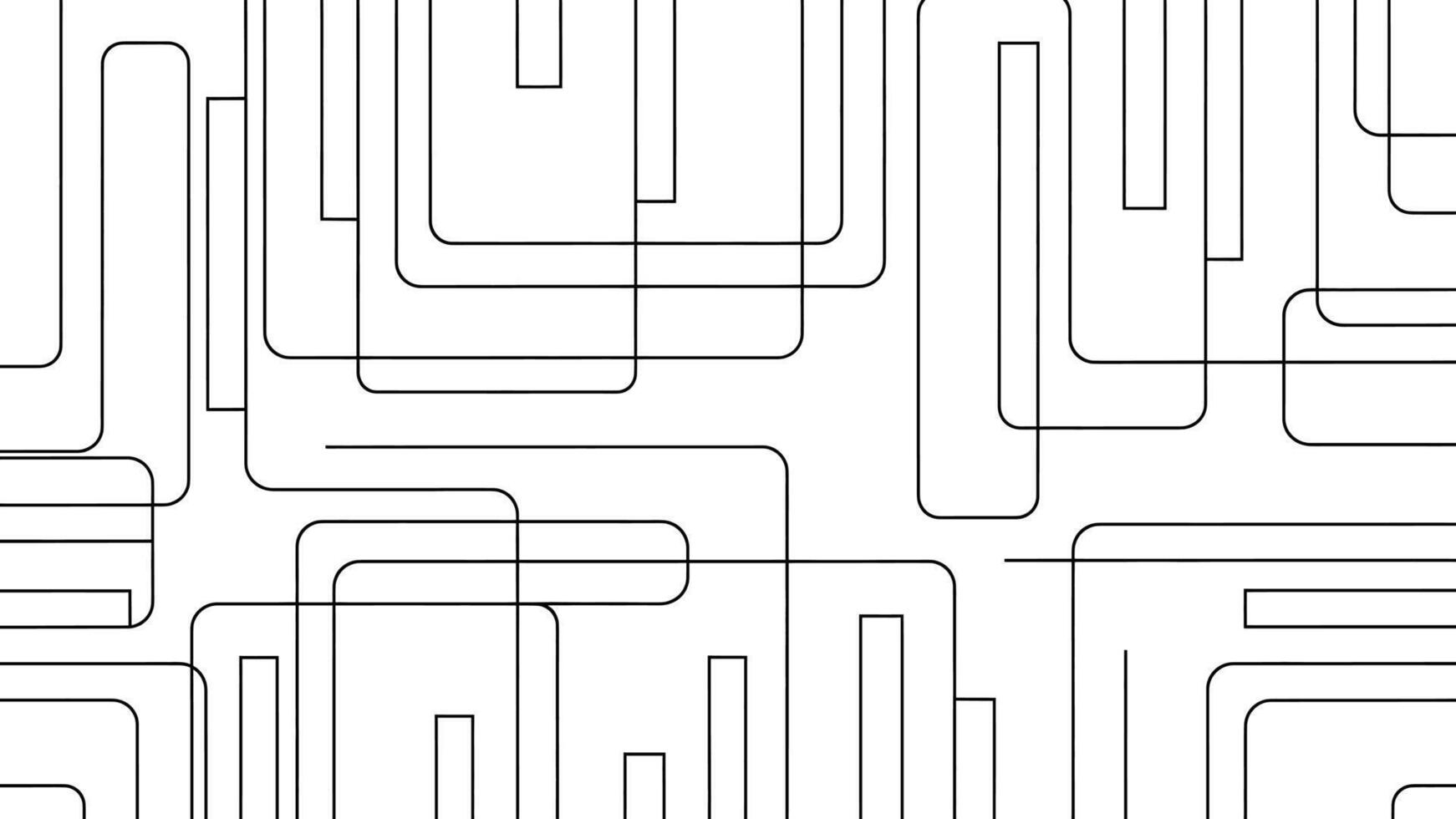 Abstract Geometric Pattern with Rounded Rectangles. vector