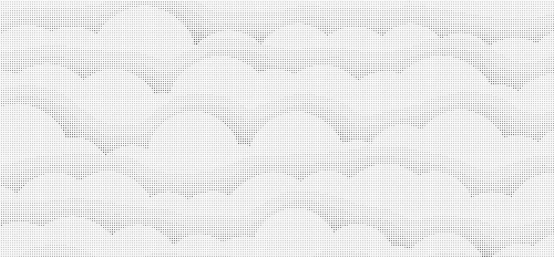 Abstract white halftone pattern background with curved gradient dots forming wave-like shapes, minimal monochrome texture vector