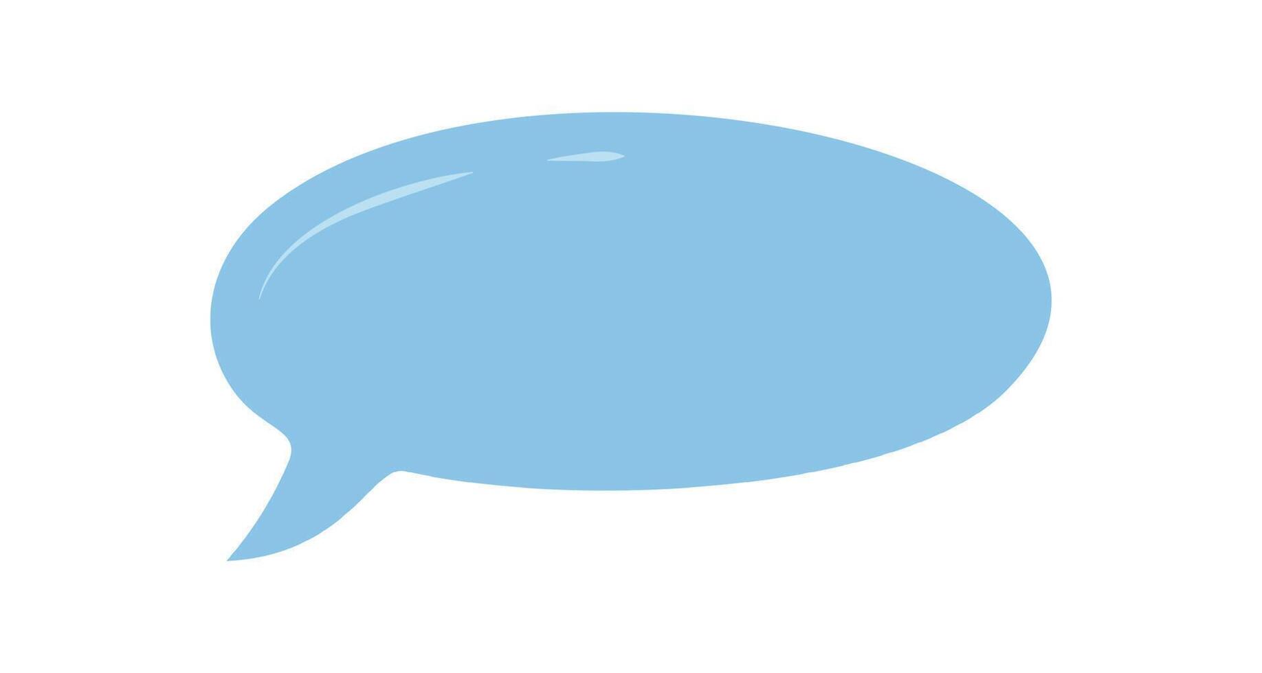 Simple blue round organic speech bubble icon with hand drawn chat and talk message style. Dialogue concept for comment and communication in a clean, modern format, perfect for conversation icon or vector