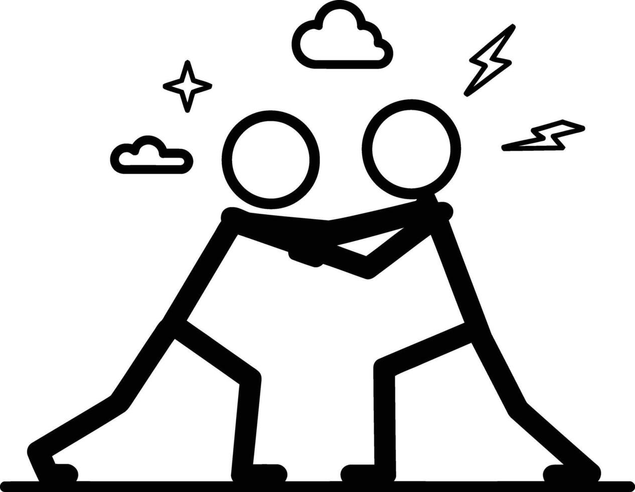 dos palo cifras bloqueado en un dificil con resumen elementos encima vector