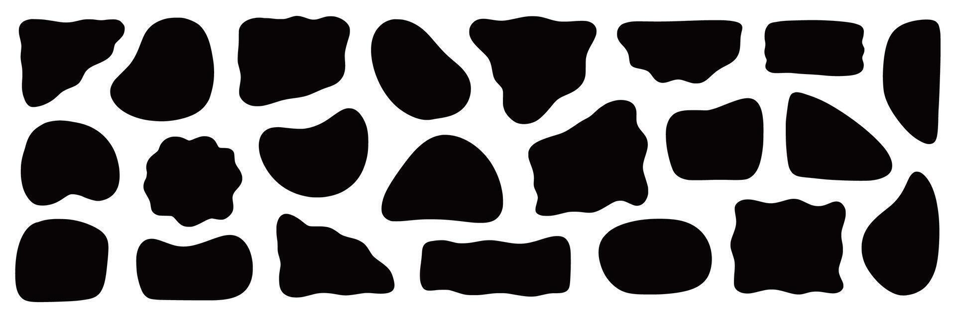 Abstract organic shape round form shapes. Liquid organic blob curve shape figure. Abstract liquid bubble, wavy different form. Soft round oval pattern background. vector