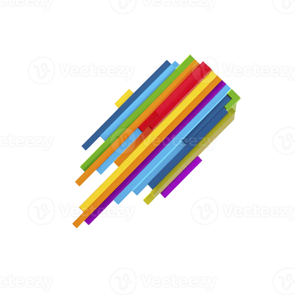 Colorful abstract geometric diagonal lines modern digital background vibrant dynamic design with overlapping rectangles and transparent backdrop creating lively and energetic visual effect png