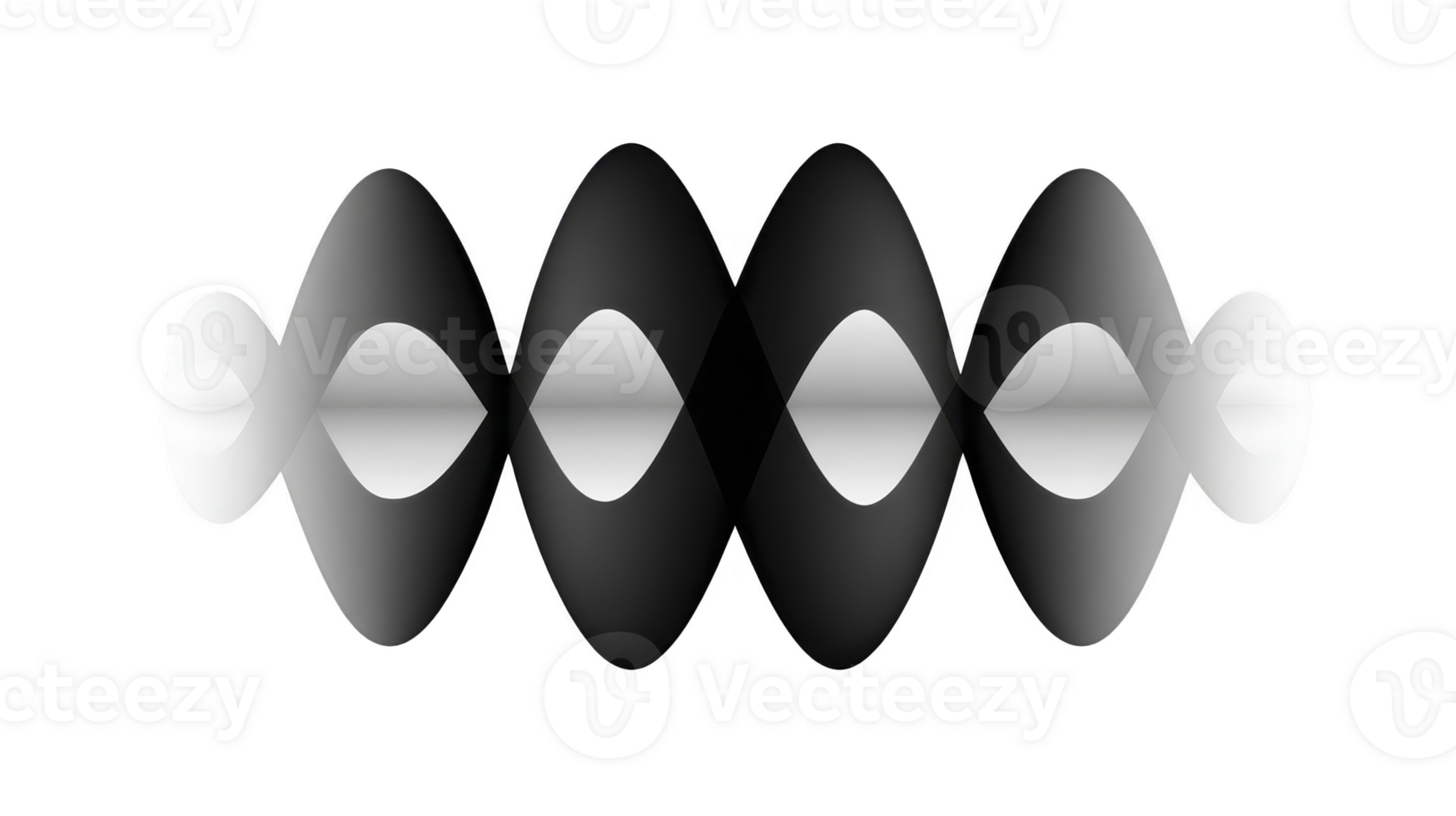 Abstract geometric pattern, black and white symmetrical design, modern minimal style, smooth gradient shapes, creative digital art, elegant and balanced composition png