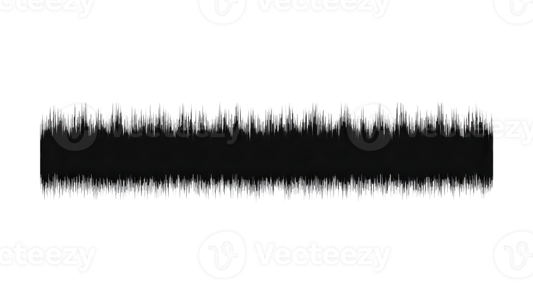Abstract black and white sound wave pattern, digital audio waveform, isolated on transparent background, modern minimal design, technology concept, energetic and dynamic visual element png