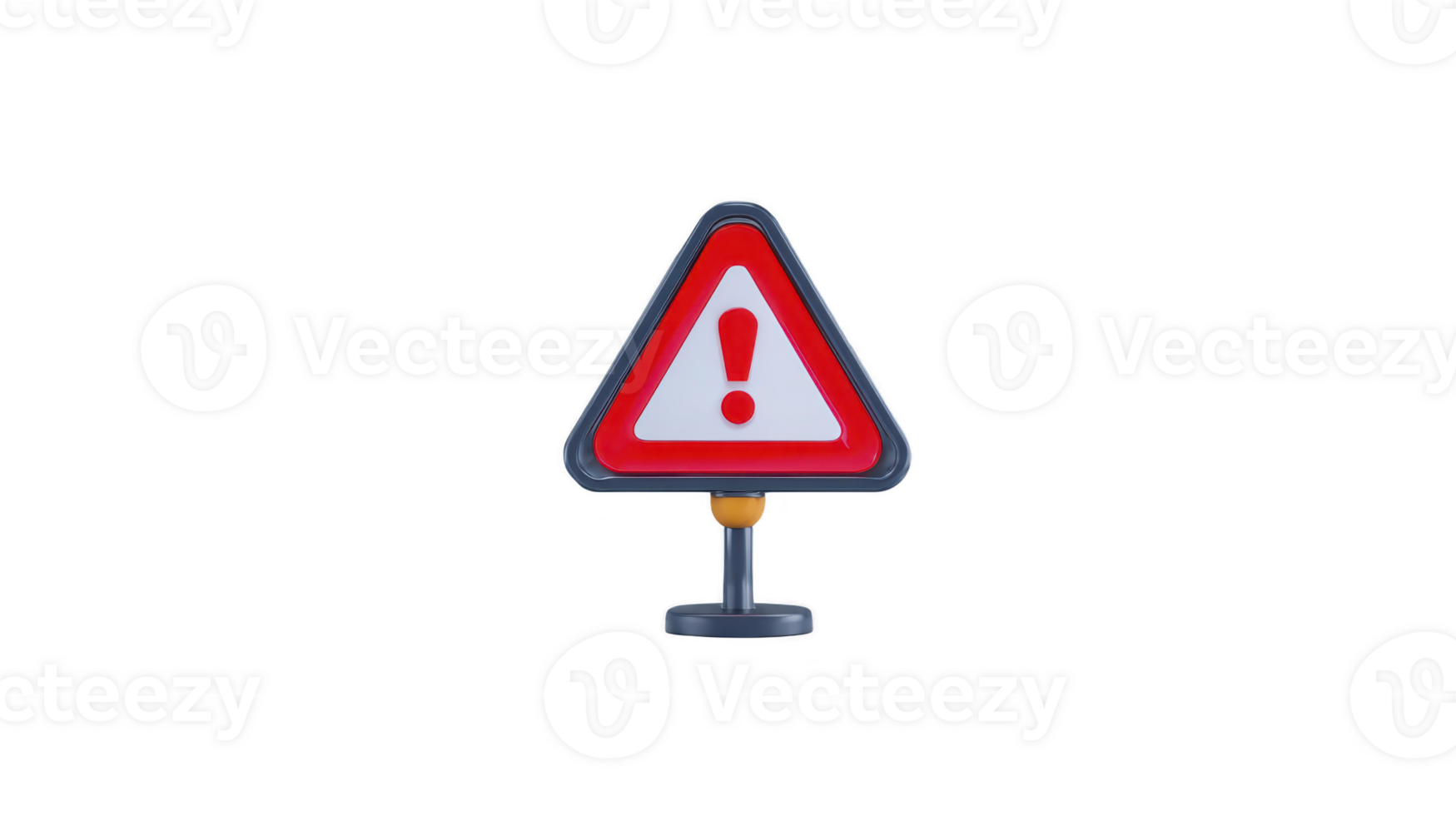 Red triangle warning sign with exclamation mark isolated on transparent background symbolizing caution alert or danger commonly used for safety hazard or attention messages png