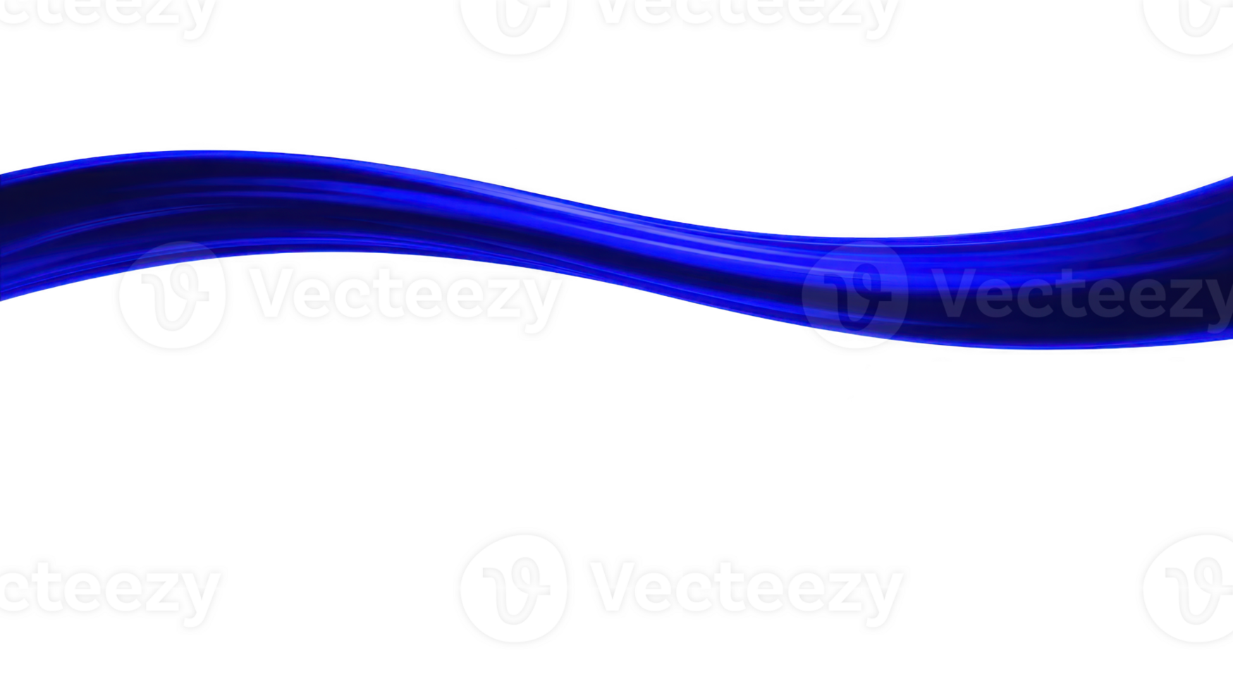 Blue wave abstract curve smooth flowing line modern design dynamic motion creative background elegant vibrant isolated on transparent png