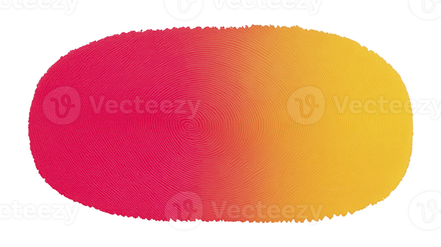 rouge Jaune empreinte digitale pente ovale forme abstrait Contexte vibrant Couleur unique modèle Sécurité concept biométrique numérique identité moderne conception Créatif texture png