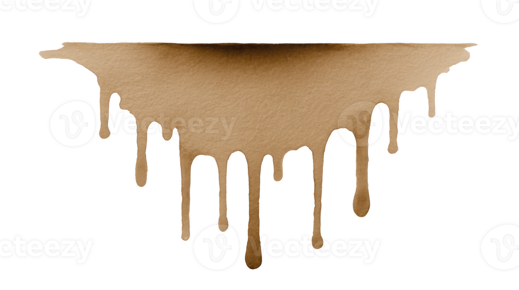 Dripping brown paint with realistic texture, isolated on transparent background, creates creative and artistic effect for design projects or digital artwork, evoking sense of movement png