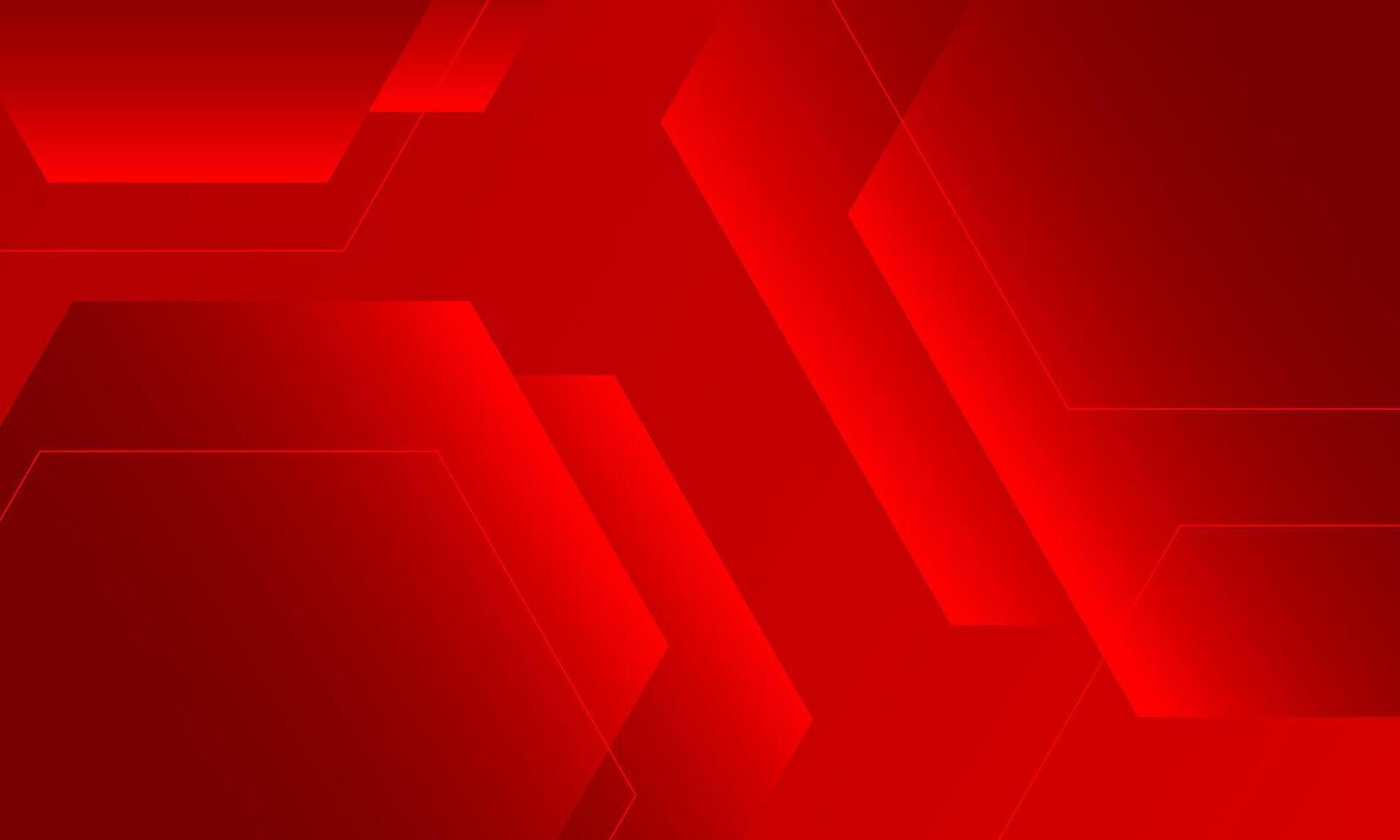 red gradient hexagon abstract background, modern composition of dynamic shapes vector
