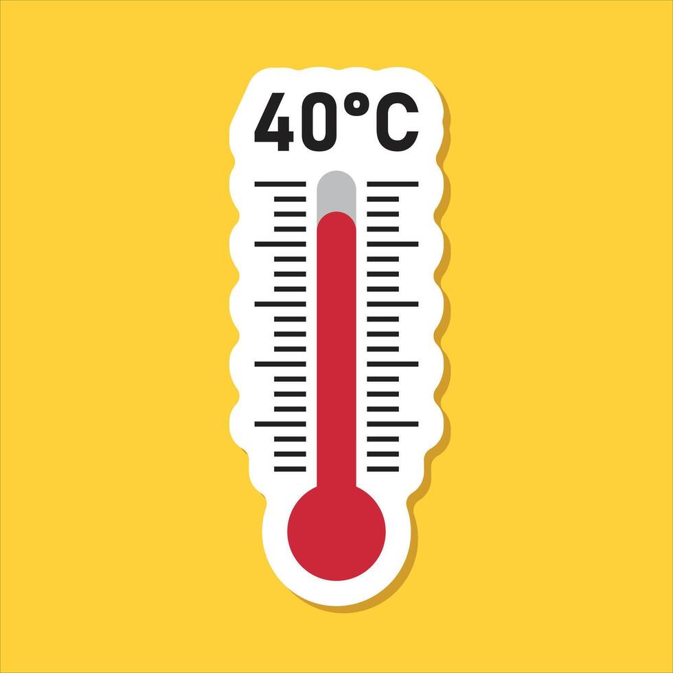 A thermometer with the word 40 c on it vector