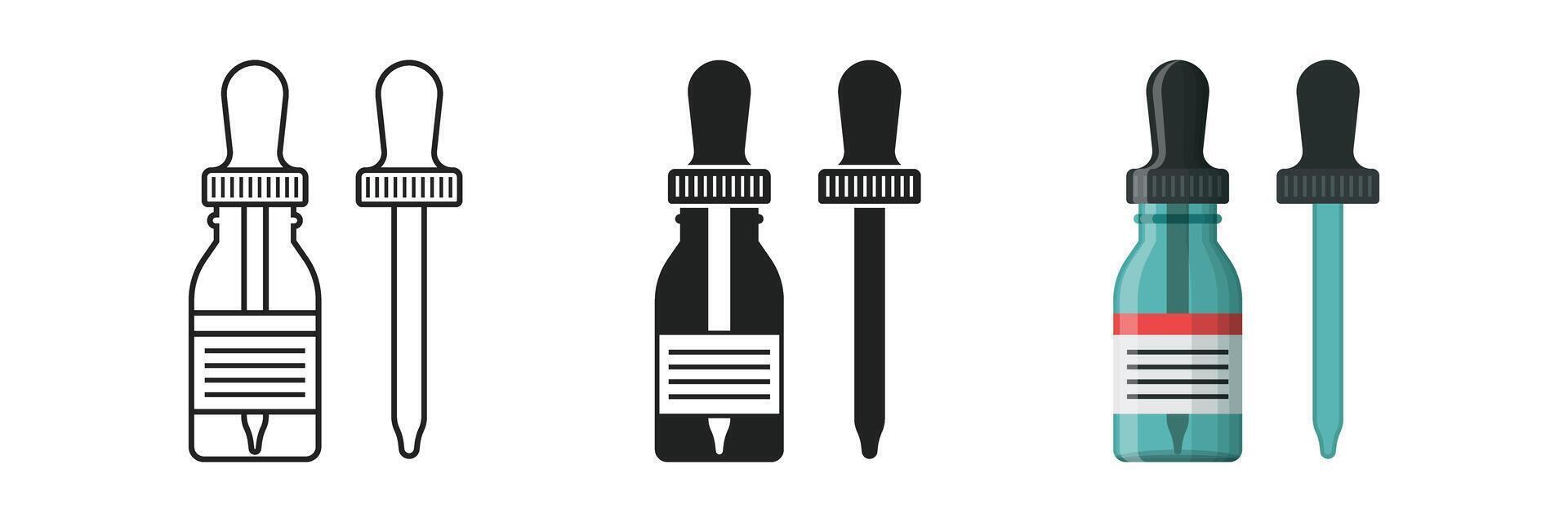 Four different types of syringes on a white background vector