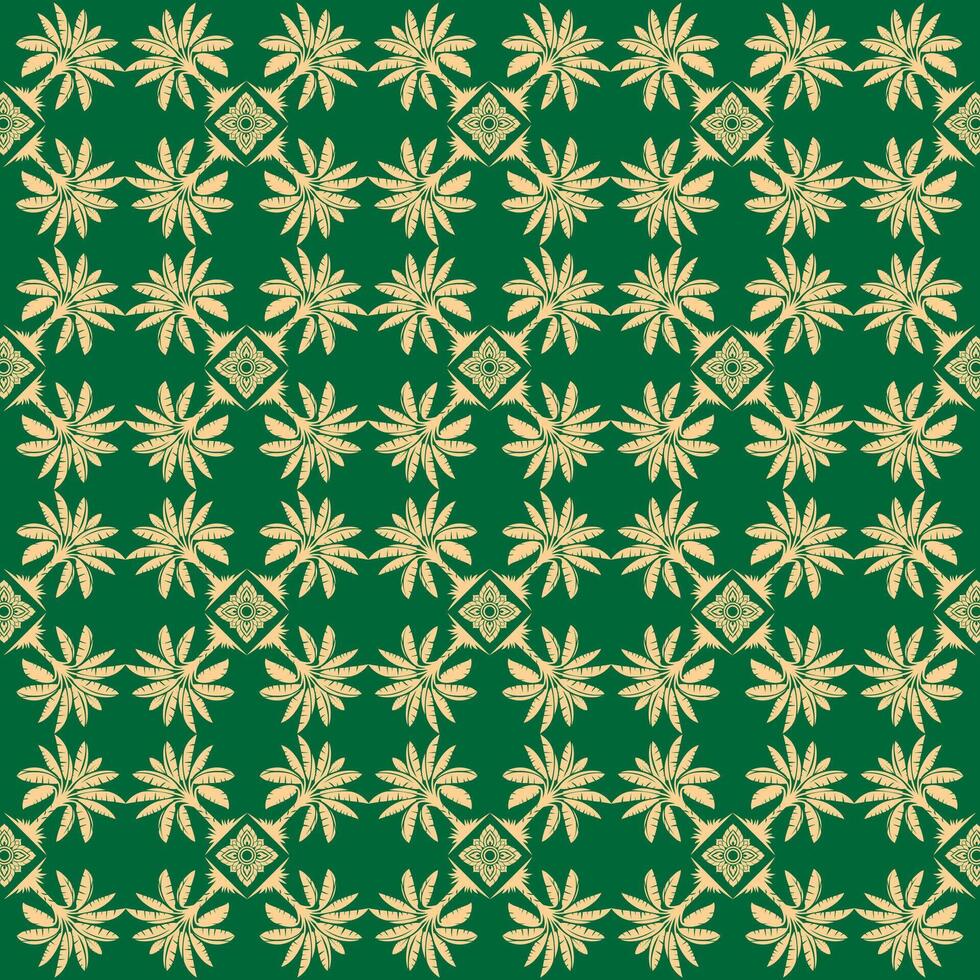 Green leaf pattern design vector