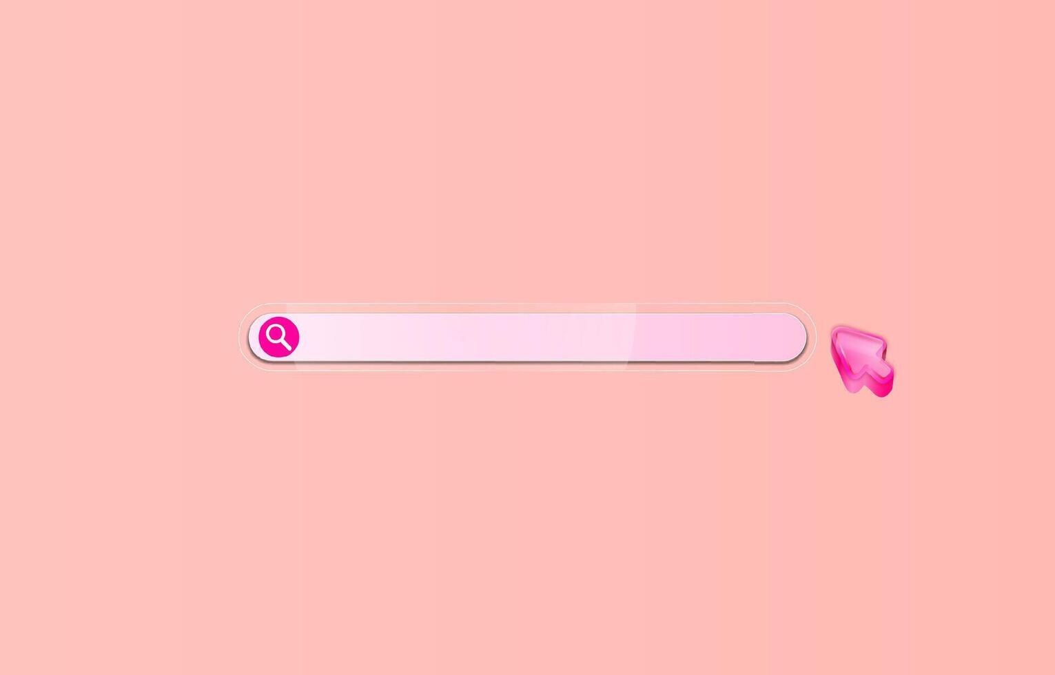 A sleek, horizontal search bar is centered within a gradient pink background vector