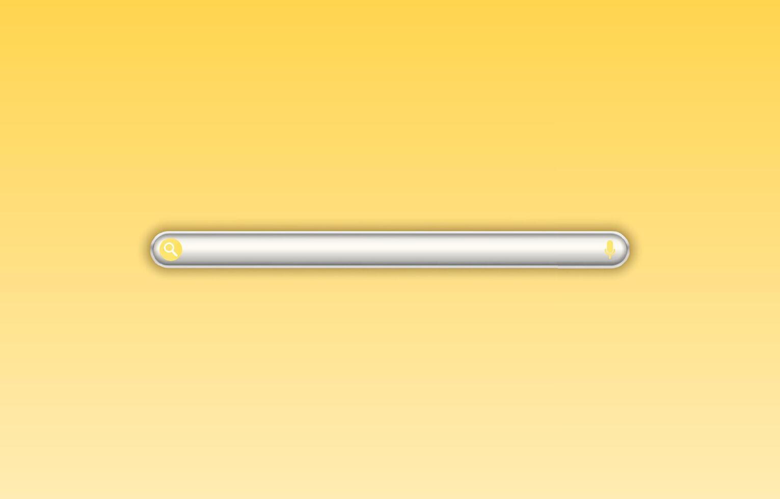 A sleek, horizontal search bar is centered within a gradient yellow background vector