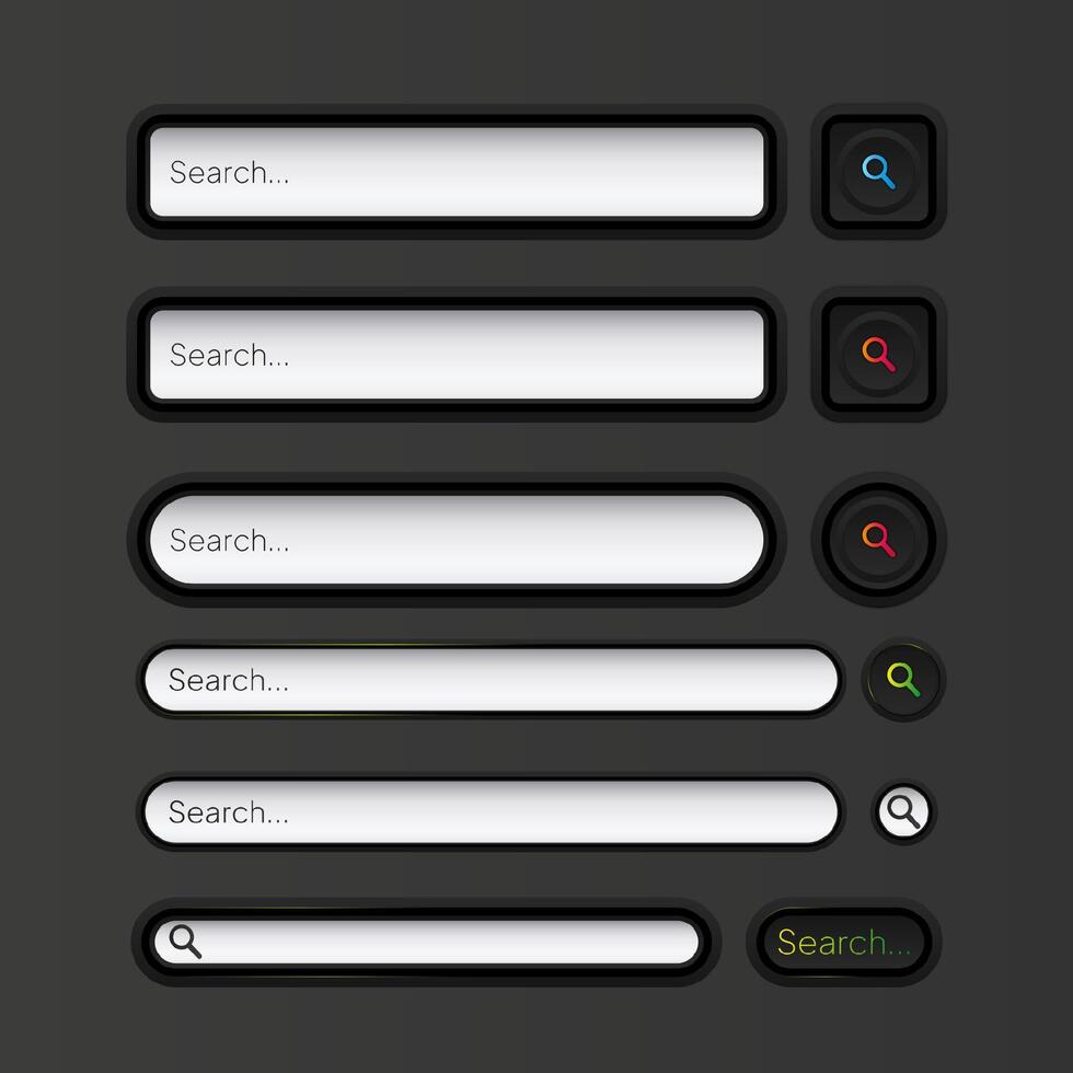 search box design templates vector