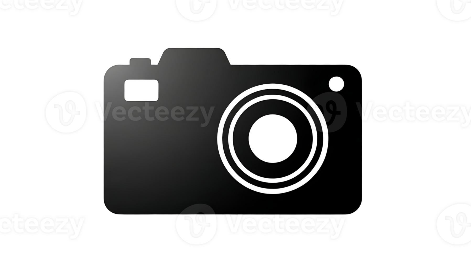 A sleek black camera icon, symbolizing photography, visual capture, and creative vision, precisely isolated on a transparent background, ideal for digital design and creative projects png