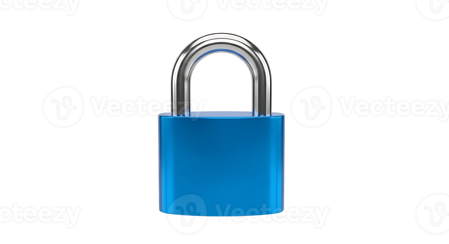 Secure blue 3D padlock icon symbolizing digital security, data protection, and privacy. Represents access control and safeguarding sensitive information png