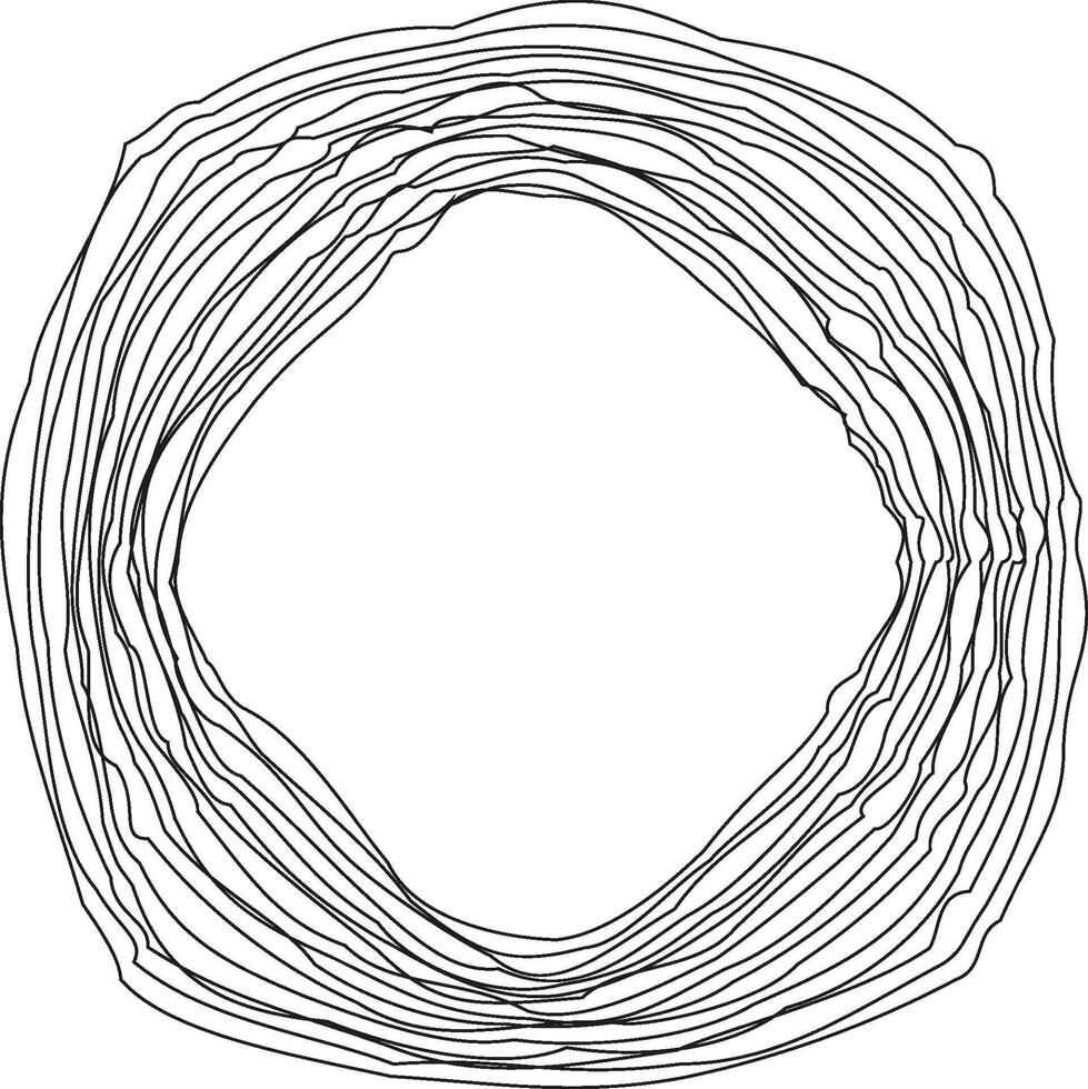 A design featuring a twisted circular loop, with spiraling lines creating a sense of depth and motion within a circular form. vector