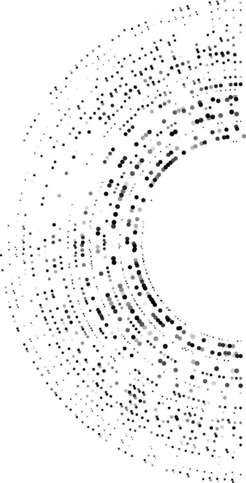 Circular design with incomplete radial lines producing a partially formed geometric circle. vector