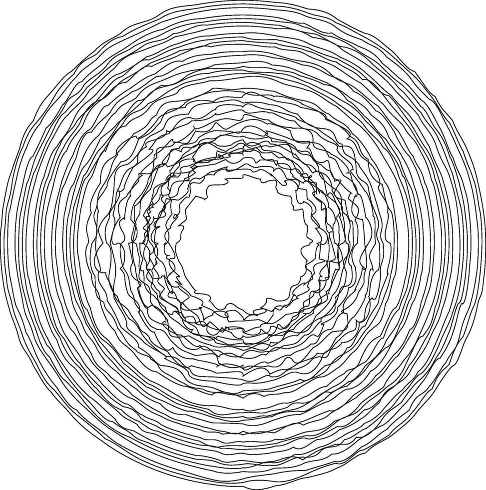 A circular design with expanding concentric rings, creating a sense of movement and growth. vector