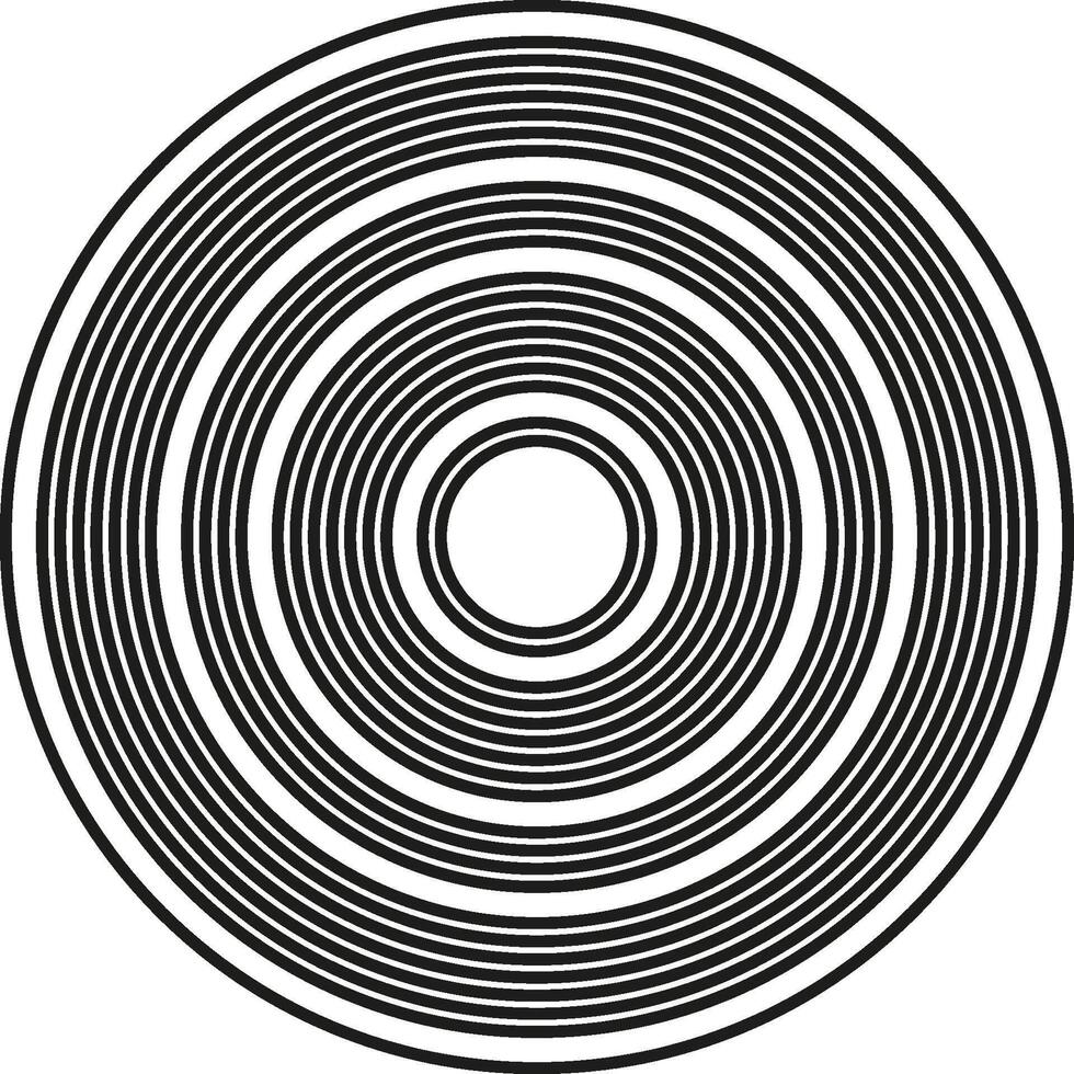 un diseño presentando múltiple concéntrico círculos con variar espesor, creando un texturizado y radial efecto. vector