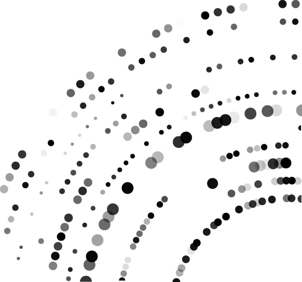 Simplified ring shape composed of few dot segments forming an incomplete circular arrangement. vector