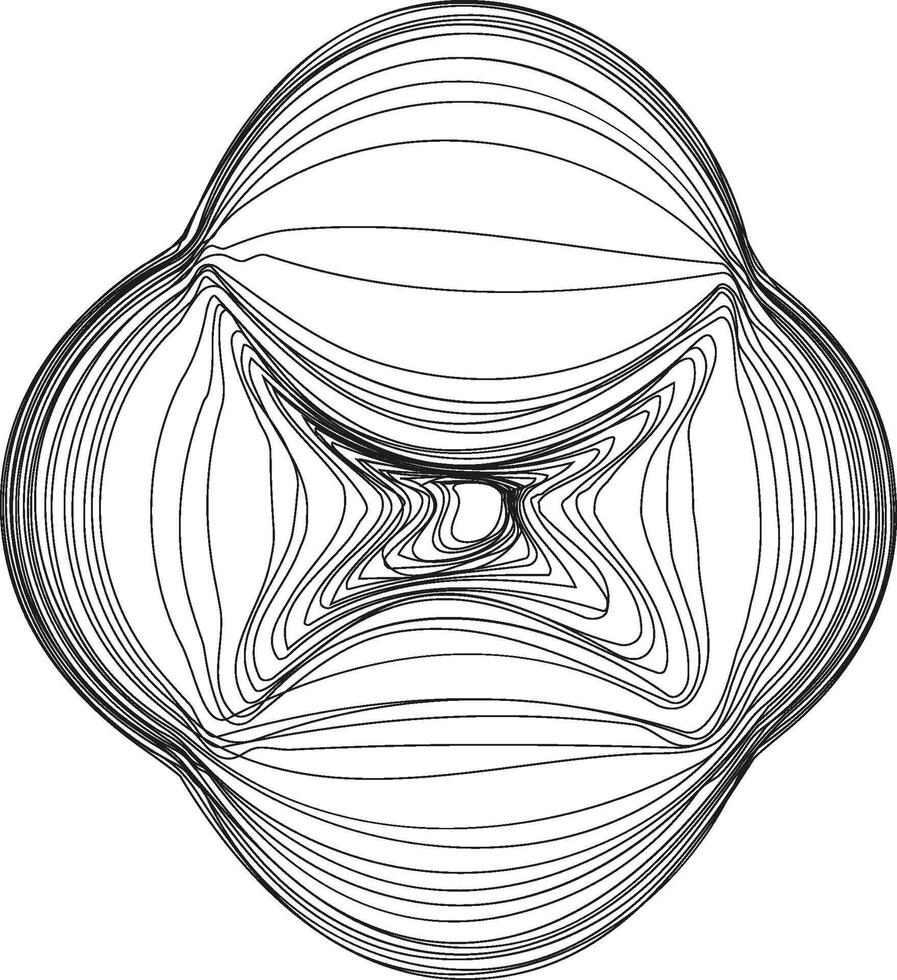 A design featuring multiple tubular shapes arranged in a circular layout, creating a sense of depth and movement. vector