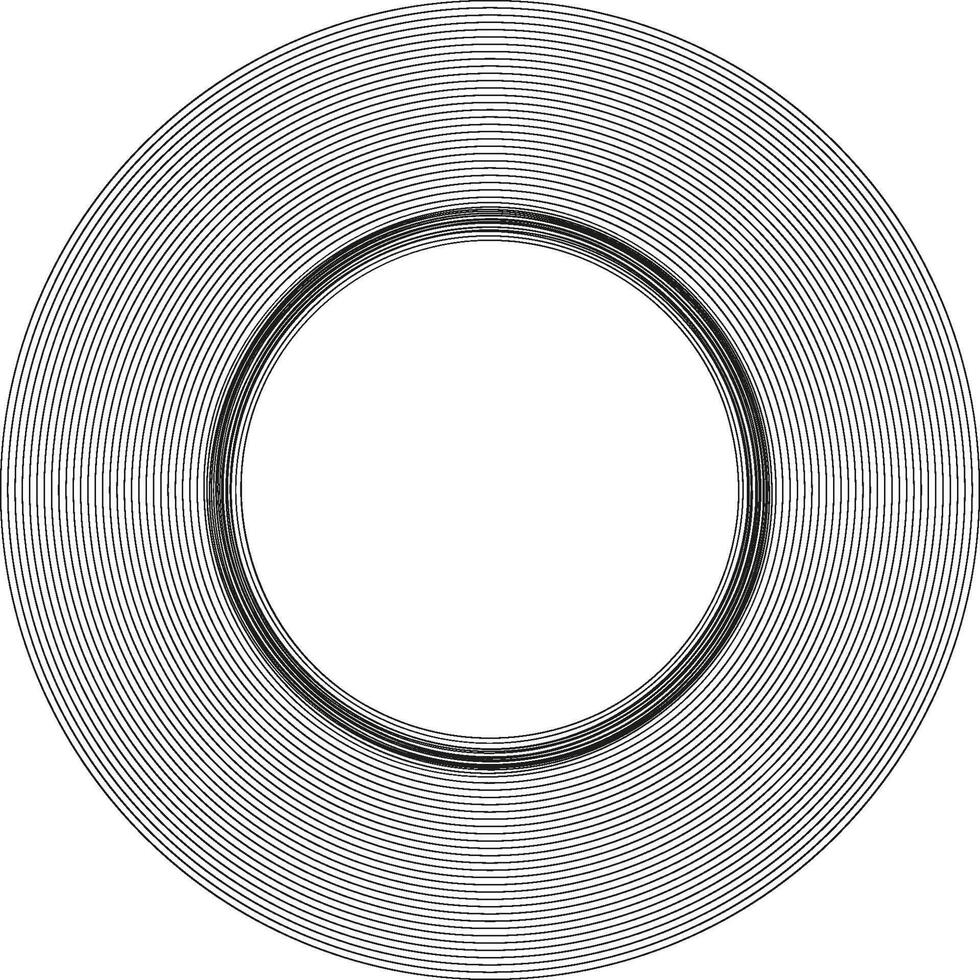 un circular diseño presentando un redondeado como un túnel estructura con suave curvas y radial simetría. vector