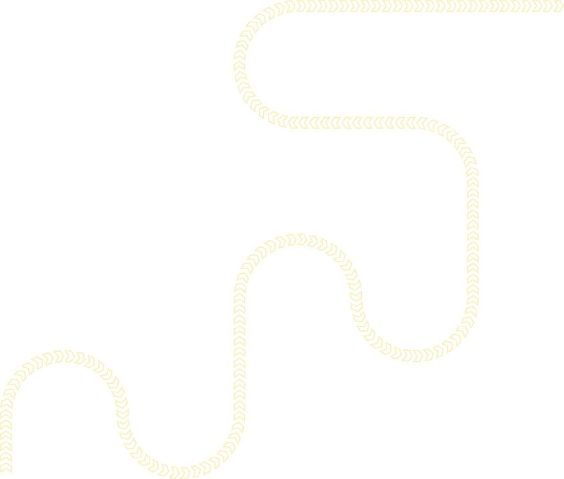 Chevron elements create a curved guiding path with aligned flowing contours shaping a smooth directional trail. vector