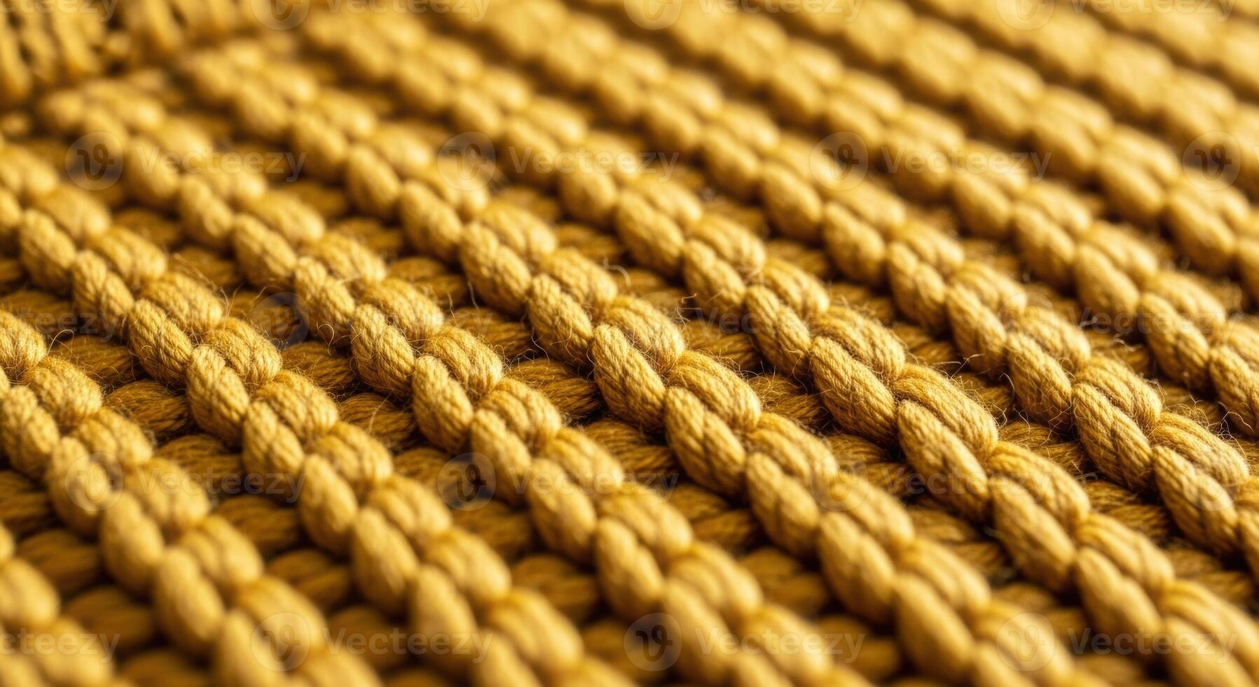 A close up view of a vibrant mustard yellow knitted wool pattern shows texture and detail ideal for backgrounds and designs professional stock photography content photo