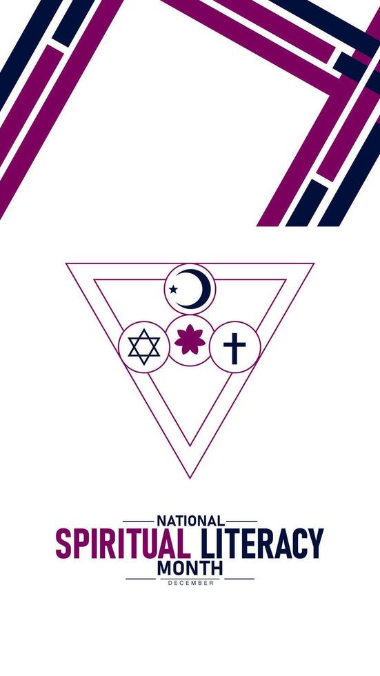 Spiritual Literacy Month Encourages Communities to Learn About Diverse Spiritual Practices Build Understanding Foster Respect Share Insights and Create Space for Meaningful Reflection and Growth vector
