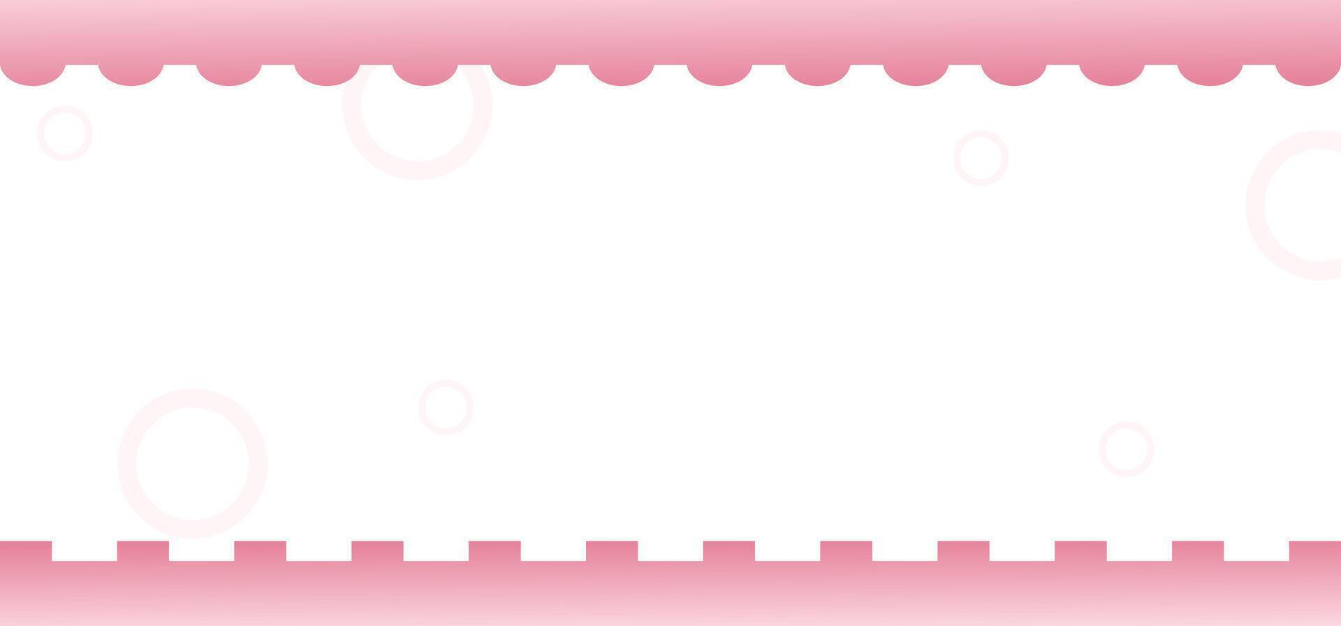 Soft pink abstract border with rounded edges and subtle circular accents on a clean white background. vector