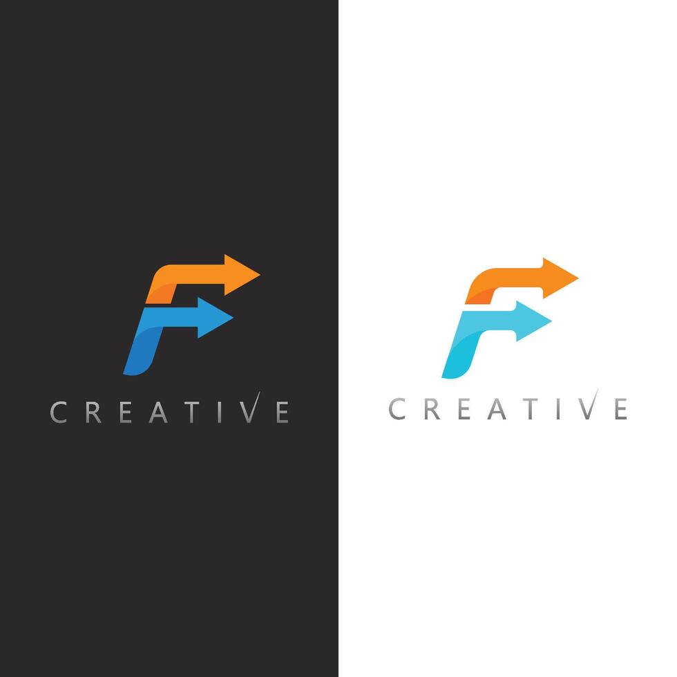 Professional Abstract Letter F Logo Mark with Smooth Lines for Versatile Applications vector