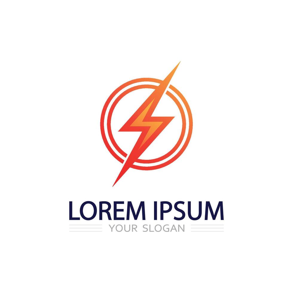 Thunder Energy Icon Combined with Sharp Lightning Elements for Innovative Business Logo vector