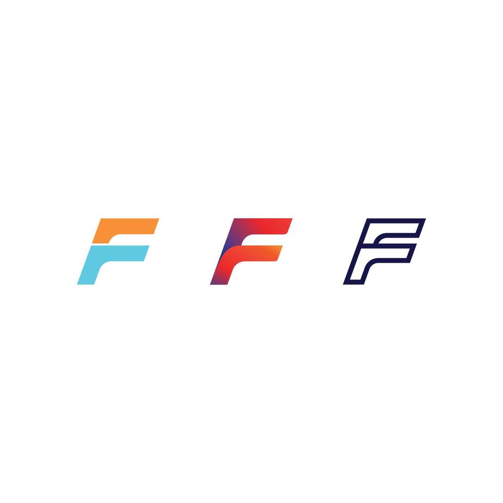 Rounded Letter F Logo Design Using Soft Geometric Shapes for Friendly Identity vector